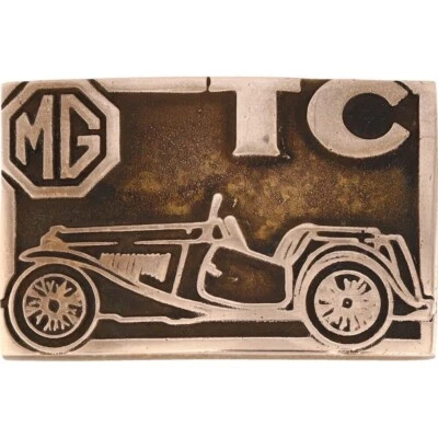 Bronze MG Midget Sport Classic Race Car Roadster TC UB 70s Vintage Belt Buckle - Image 1 of 4