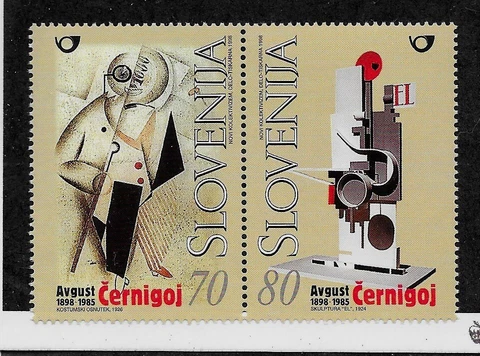 SLOVENIA Sc 332-33 NH issue of 1998 - MODERN ART Cover
