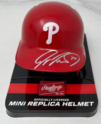 Mini casco de bateo firmado por Jayson Werth Rawlings Philadelphia Phillies PSA 521 Foto 1 de 4