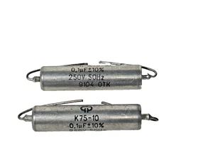 0,1uF 250V K75-10 RUSSISCHES HYBRIDPAPIER IN ÖL PIO AUDIO KONDENSATOREN NOS MENGE-10 - Bild 1 von 1