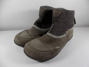 Salomon Ivy Tan Felt Wool Back Lace Boots Women’s Size 6.5 Made In Portugal - Picture 1 of 9