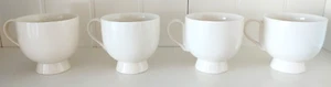 Vintage Set of 4 Mikasa Antique White PB002 Coffee Tea Cup 6 oz - Picture 1 of 4