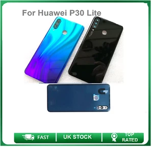 Repuesto de carcasa trasera de batería de vidrio para Huawei P30 Lite + lente de cámara - Imagen 1 de 9
