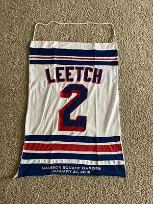 2008 NY RANGERS Brian Leetch Retirement Night Banner 22”x35” MSG EXCLUSIVE - Image 1 of 4