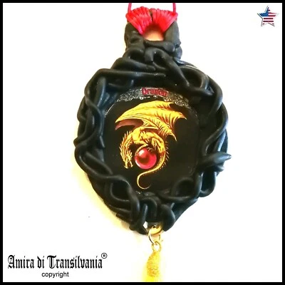 Collar Dragón Talismán Amuleto de la Suerte Colgante Medallón Joyería Dije Budista Foto 1 de 4