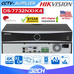 Hikvision 32CH DS-7732NXI-K4 4HDDs HDMI/VGA independent Output AcuSense 4K NVR - Picture 1 of 7