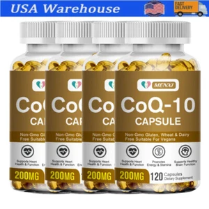 COQ 10 Coenzyme Q-10 Softgels - Heart Health Support, Increase Energy & Stamina - Picture 1 of 14
