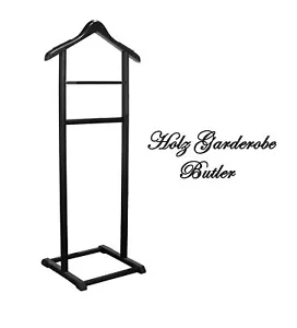 Elegante Butler Massiv Holz Diener Anzugständer Kleiderständer DDU-03B #R10-B7 - Bild 1 von 2