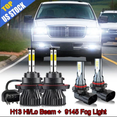 For Lincoln Mark LT 2006 2007 2008 LED Headlight Hi/Lo + Fog Light 4PC Bulbs New - Image 1 of 4