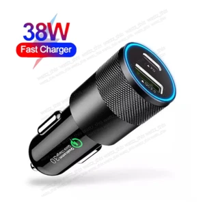 38W PD USB-C Fast Charging Car Charger Adapter For iPhone 12 13 14 15 16 Samsung - Picture 1 of 11