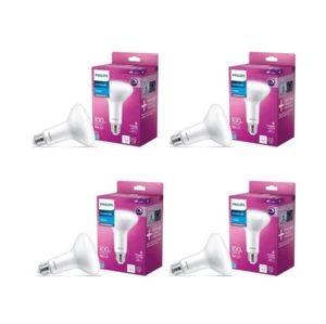 Case Of 4 Philips BR30 100W Equivalent 15Watt LED Bulb 1400 Lumens Daylight - Picture 1 of 1