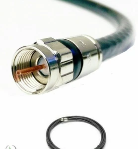 2 Packs EZ-Cable Coaxial Cable,6 ft.Connectors GOLD PLATED AUDIO/VIDEO - Picture 1 of 3
