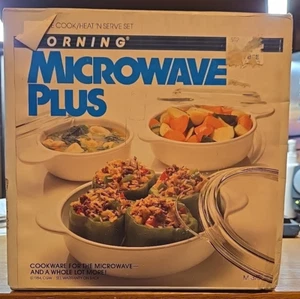 Vintage Corning Ware Microwave  6-Piece Trio Set M-375 White NEW Original Pack - Picture 1 of 8