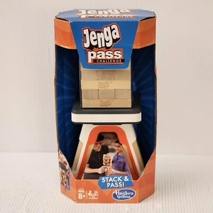 Jenga Pass Challenge Updated Classic Family Fun Block Stacking Board Game Hasbro - Picture 1 of 5