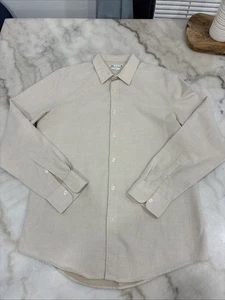 ZARA Dress Shirt Button Up Men’s Large Tan Brown ZAGREB - Picture 1 of 3