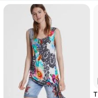 Tanque de cristal Desigual. Gravata assimétrica. Novo com etiquetas. Tamanho médio EUA - Imagem 1 de 4