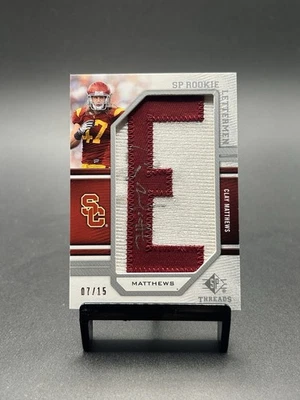 2009 UD SP Threads Clay Matthews Rookie Lettermen Patch Auto /15 SSP #254 - Image 1 of 3