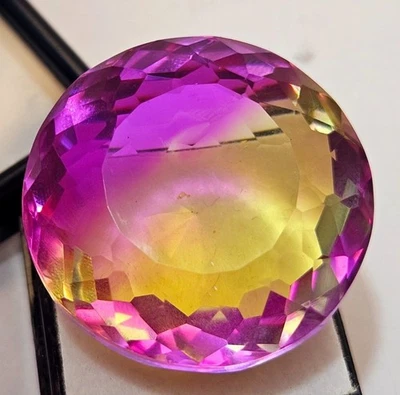 VVS Tourmaline Bi-Color Round Cut 93-95 Ct Natural Pendant Making Loose Gemstone - Image 1 of 4