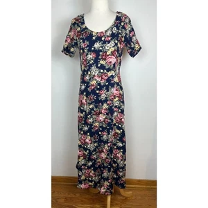 Vestido Vintage Floral Rayón Lechera Hada Romántico EE. UU. Delantero y Trasero Talla M L - Imagen 1 de 7