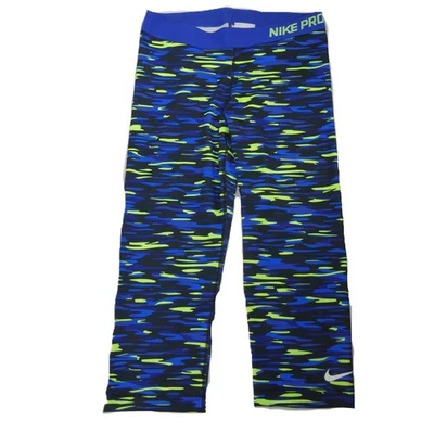 NEW Nike Pro Women's Multicolor Large Dri Fit Compression Capri Legging 28x18 - Image 1 of 4