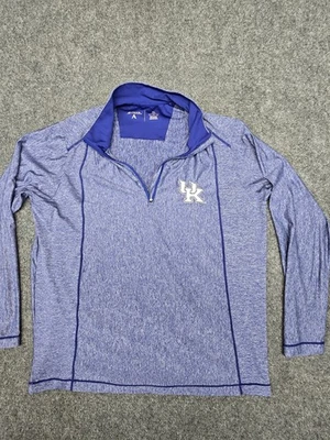 Camisa Kentucky Wildcats Para Hombres XL Azul 1/4 Cremallera Pullover NCAA Baloncesto Antigua Foto 1 de 4