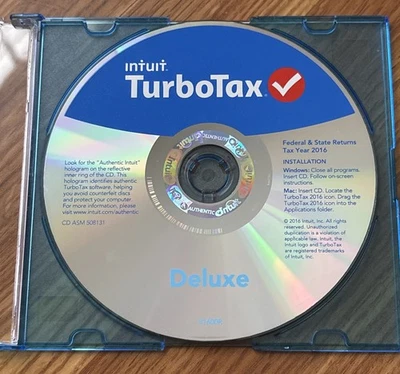 Intuit TurboTax Deluxe 2016 Edición Deluxe - Solo disco Foto 1 de 2