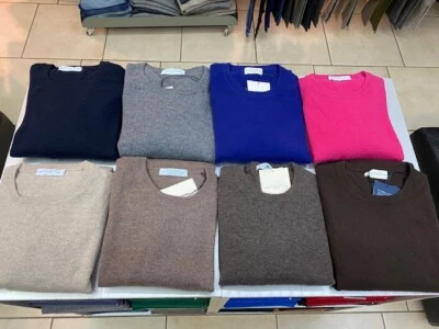 Ballantyne Crew Neck Pullover 100% Cashmere 2 Ply Various Colors - Image 1 of 4