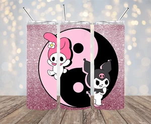 Kawaii Hase Yin Yang 20 Unzen Edelstahl Becher handgefertigt - Bild 1 von 1