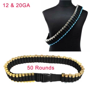 2pcs Tactical Ammo Holder Shotgun Rifle Sling  50 Shell 12 & 20GA Gauge - Picture 1 of 12