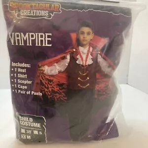 VAMPIRE Deluxe Halloween Costume Spooktacular Creations NEW Dracula Child M Cape - Picture 1 of 5