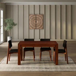 Block 55 Inch Modern Farmhouse Dining Table, Rectangular Dinner Table for Dining - Picture 1 of 9