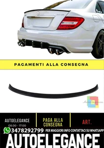 Spoiler Arrière Noir Poli pour Mercedes Classe C W204 Berline - Afbeelding 1 van 4