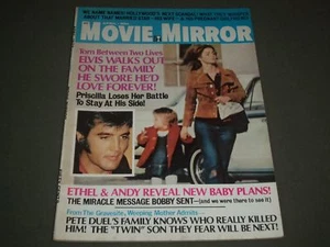 1972 APRIL MOVIE MIRROR MAGAZINE - ELVIS PRESLEY & PRISCILLA COVER - SP 8112 - Picture 1 of 1
