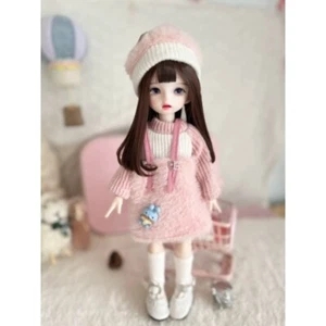 1/6 BJD bambola ragazza 30 cm SD bambola snodata a sfera trucco occhi viso vestito rosa set completo - Foto 1 di 1