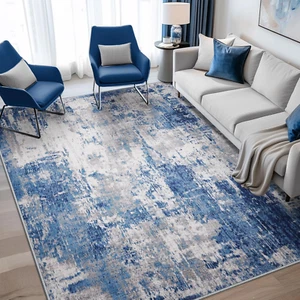 Washable Area Rugs Modern Abstract Soft for Living Room Bedroom FREE SHIPPING - Picture 1 of 25