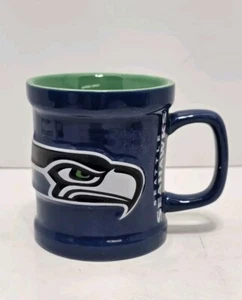 Vintage 1999 NFL "Seattle Seahawks" Coffee Mug Blue/Green - Picture 1 of 8