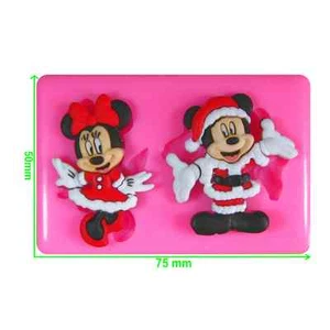 Molde de silicona Disney Christmas Mickey & Minnie Santa Claus de Fairie Blessings - Imagen 1 de 5