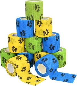 Vet Wraps, 1"/2"/3" Self Adhesive Bandage Wraps, Non-Woven Pet Wraps for Dogs Pe - Picture 1 of 12