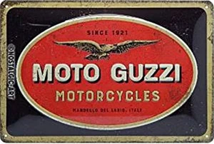 Moto Guzzi Motorcycles Logo embossed metal sign 300mm x 200mm - Picture 1 of 1
