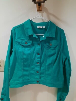 Chaqueta mujer Cato talla grande verde manga larga. Bonito. Suave. Bonito.  Foto 1 de 4
