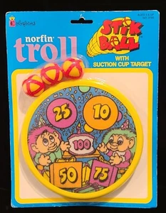 RARE 1992 Colorforms Norfin Troll Stik Ball Toy Game NEW SEALED TROLL COMPANY - Picture 1 of 2