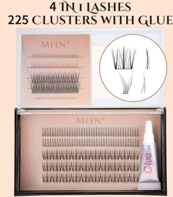 Racimos de pestañas extensiones de pestañas hágalo usted mismo - 225 racimos pestañas rizo en C Foto 1 de 4