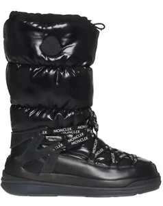 New In Box MONCLER Insolux M High Waterproof Snow Boots 38 EU - 7 USA Black - Picture 1 of 4