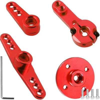 4Pcs Servo Arm Horn RC Products 25T Aluminum Horn Steering Arm (Double + Single  - Image 1 of 4