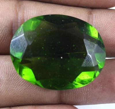 Zertifiziert Olivgrün Peridot 51.05 Karat / 30 MM Oval Edelstein T8814 Neu Jahr - Bild 1 von 4