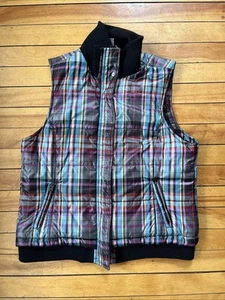 Christopher & Banks Chaleco Puff Multicolor a Cuadros para Mujer Talla L Ligero - Imagen 1 de 13