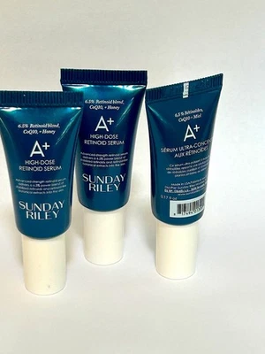 Sunday Riley A+  High-Dose Retinoid Serum .17oz  3 Travel Size  NEW  No Box - Image 1 of 2