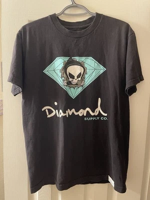 Camiseta de skate Diamond Supply Co x Blind usada. Preto tamanho médio - Imagem 1 de 4