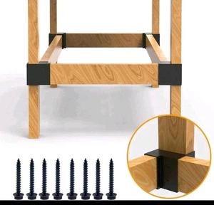 Kit Staffe per Banco da Lavoro Resistenti - 4 Pezzi Staffe Angolari Retti in Acciaio 3 Vie - Foto 1 di 11