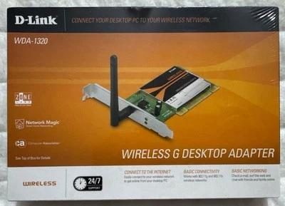 Adaptador inalámbrico de escritorio D-Link WDA-1320 802.11 g/b nuevo sellado envío rápido Foto 1 de 4